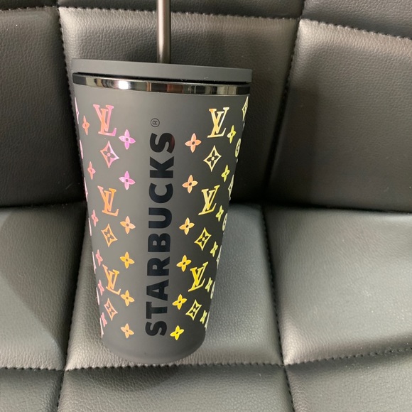 Starbucks Other Starbucks Tumbler Matte Black L V Poshmark